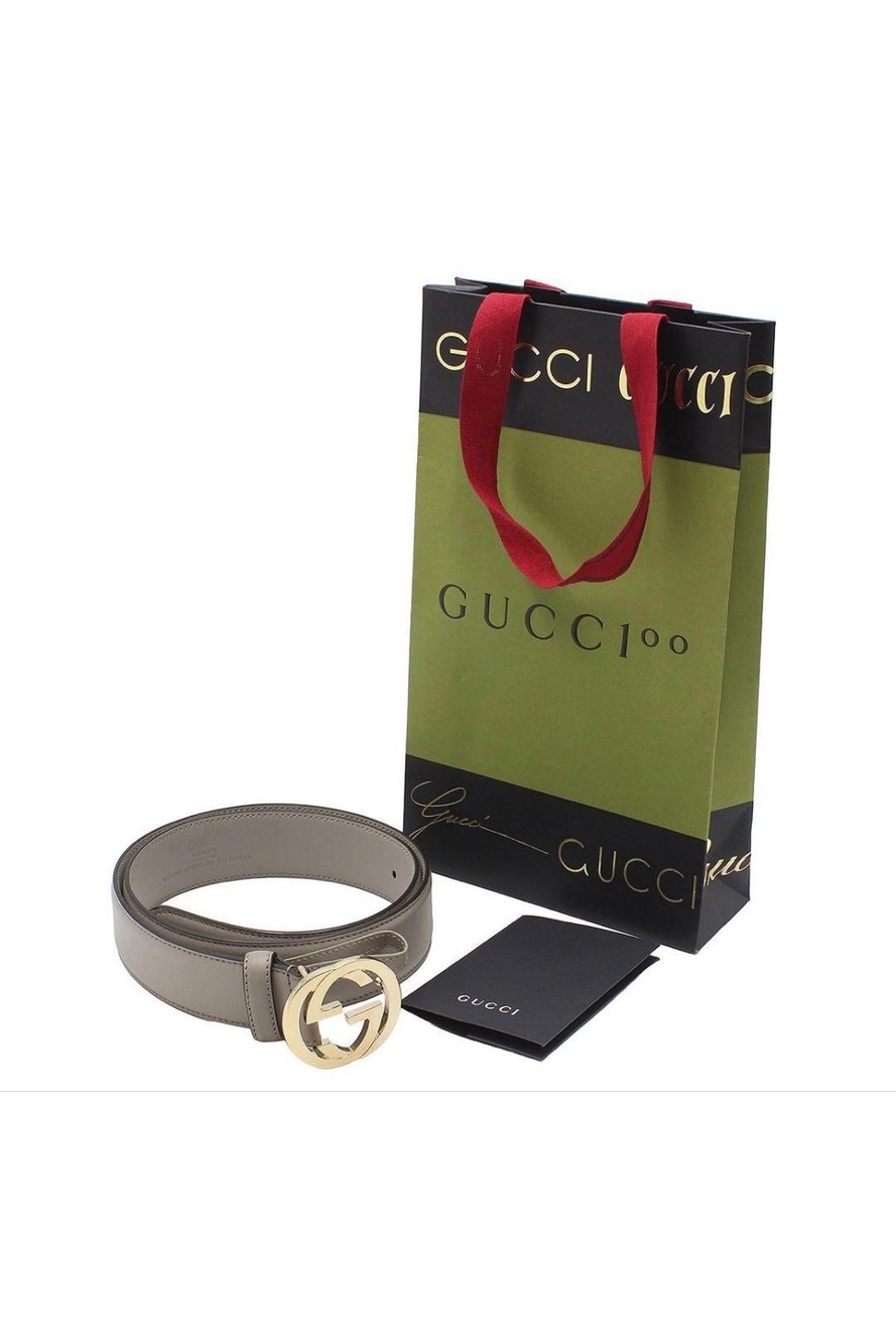 Gucci Interlocking G Leather Belt 85/34